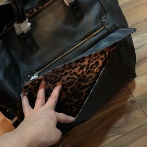 Large Black tote/overnight bag - never used!,